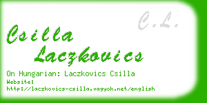 csilla laczkovics business card